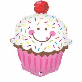 Fóliový balón Usmievavý Cupcake