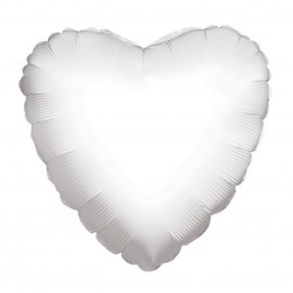 Fóliový balón Srdce biele