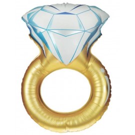Fóliový balón prsteň zlatý